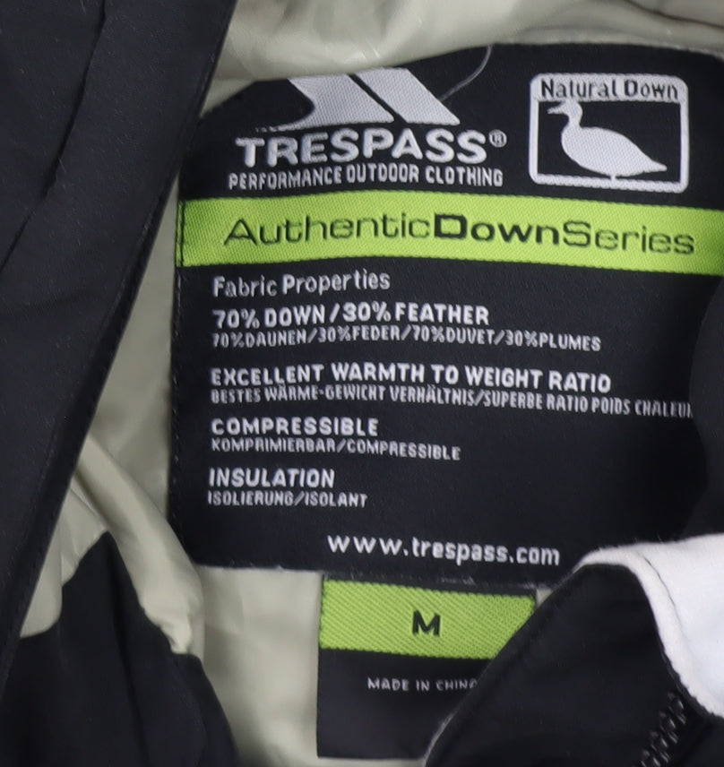 Trespass Men's Black Parka Coat, M, Waterproof Hood