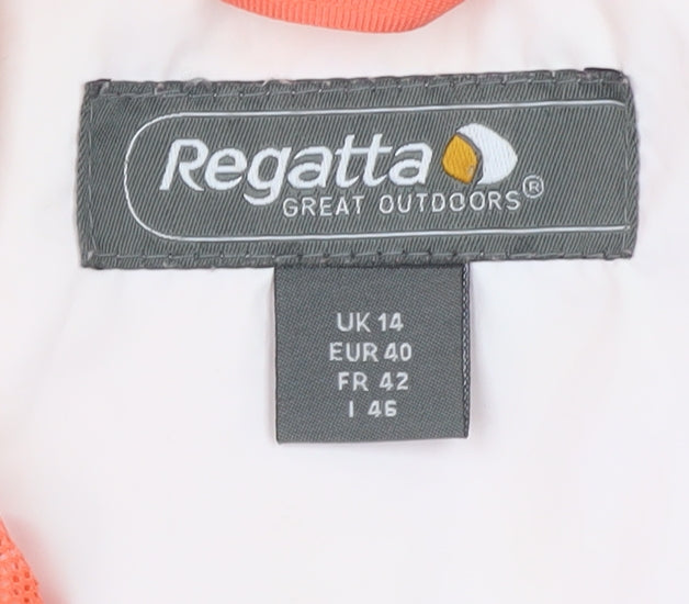 Regatta Women's Ivory Mid-Length Hooded Rain Coat, Size 14
