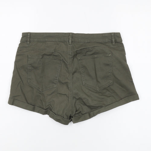 H&M Women's Green Chino Shorts Size 10 Casual Wear