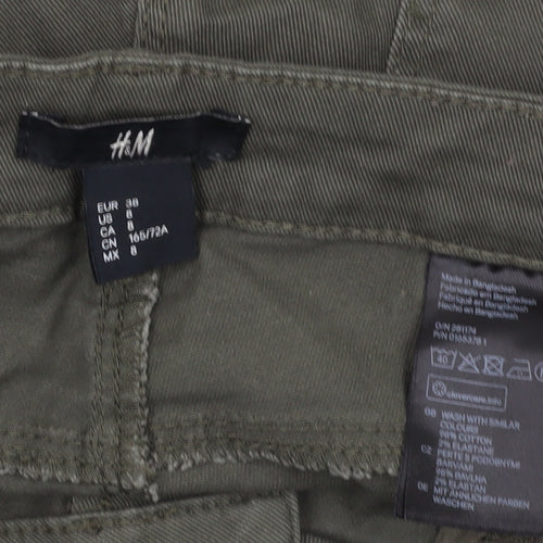 H&M Women's Green Chino Shorts Size 10 Casual Wear