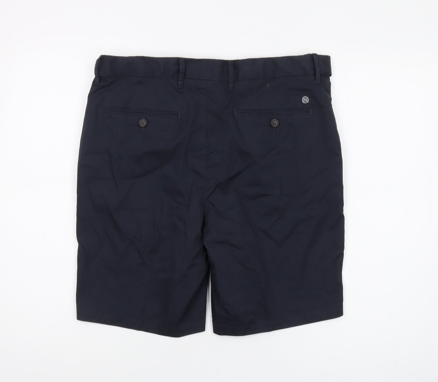 Marks and Spencer Men's Blue Chino Shorts Size 34