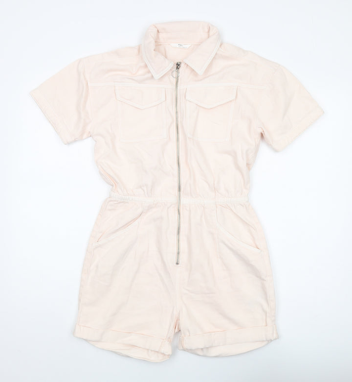 Marks and Spencer Girls Pink Jumpsuit 13-14 Years Short Sleeve