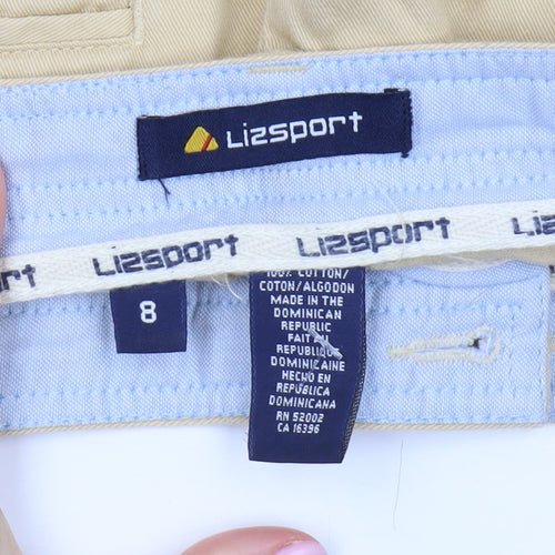 Lizsport Women's Beige Chino Shorts Size 8 Cotton