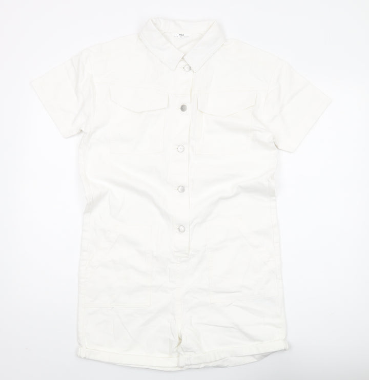 Marks and Spencer Girls Ivory Playsuit 14-15 Years