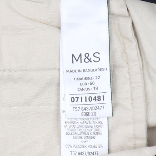 Marks and Spencer Women's Beige Chino Shorts Size 22