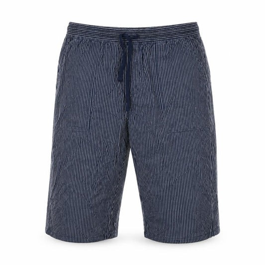 Cotton Traders Men's Blue Striped Shorts Medium