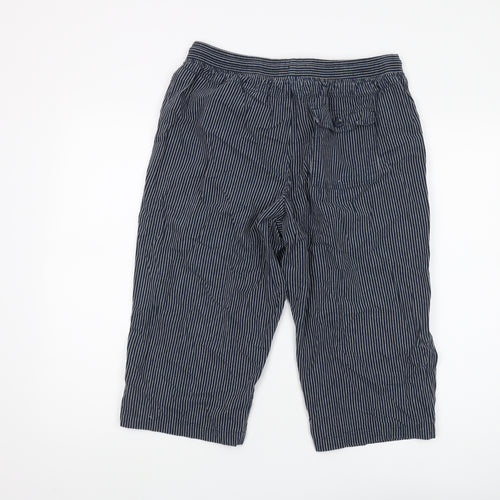 Cotton Traders Men's Blue Striped Shorts Medium