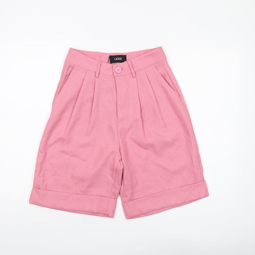 Cider Women’s Pink Chino Shorts - Size S, Spring Style