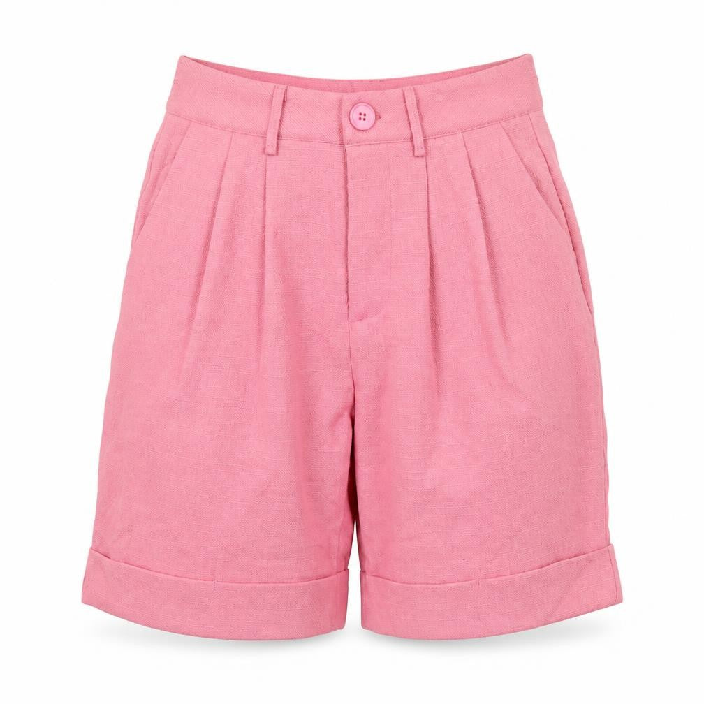 Front view of Cider Women’s Pink Chino Shorts -, size S, Spring Style