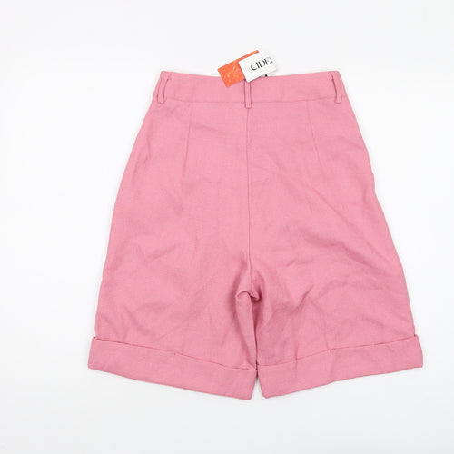 Cider Women’s Pink Chino Shorts - Size S, Spring Style