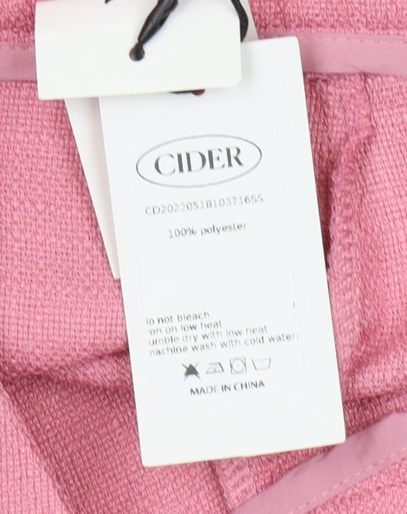Cider Women’s Pink Chino Shorts - Size S, Spring Style