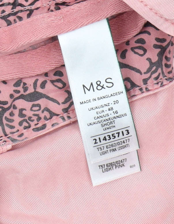 Marks and Spencer Women’s Pink Cargo Trousers Size 20