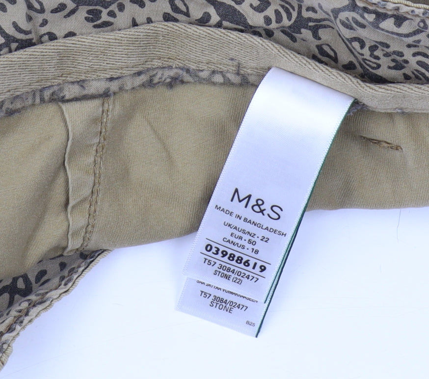 Marks & Spencer Women's Brown Cargo Shorts Size 22