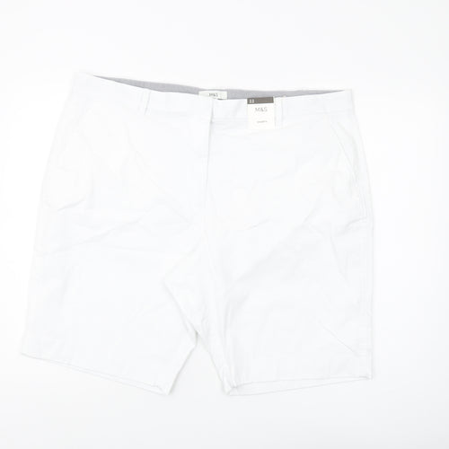 Marks and Spencer Women's White Chino Shorts Size 22