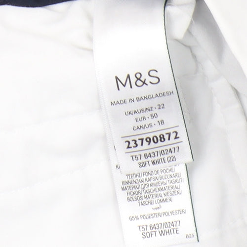 Marks and Spencer Women's White Chino Shorts Size 22