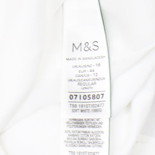 Marks and Spencer White Trousers, Women's Size 16