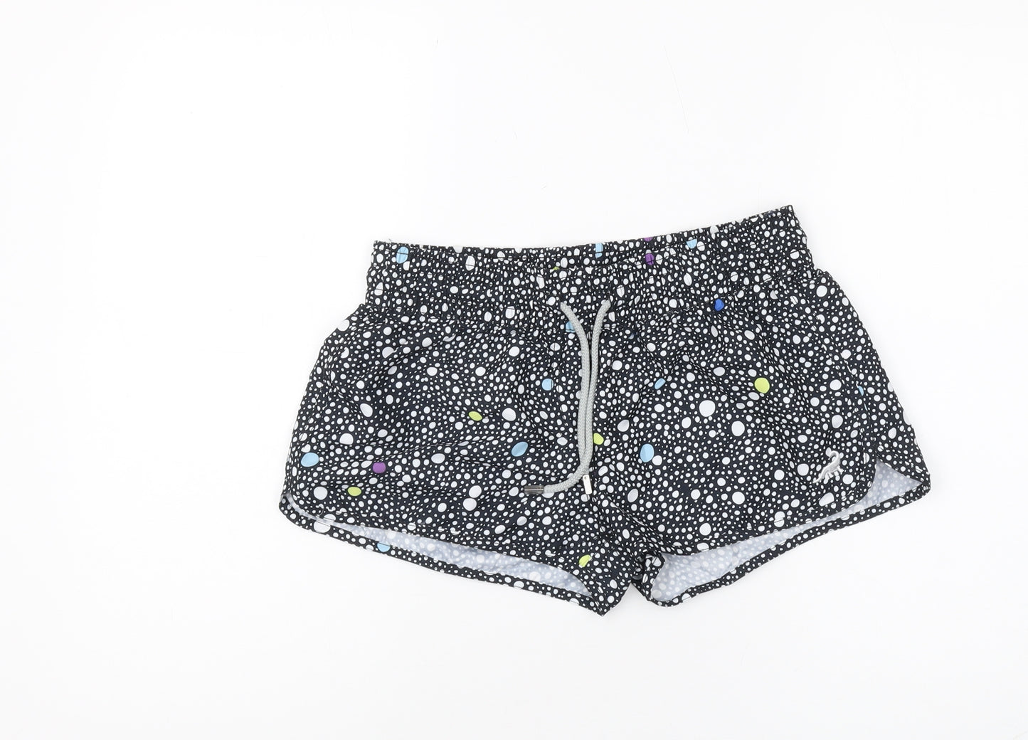 Surf-Cuz Women's Black Polka Dot Sweat Shorts XS