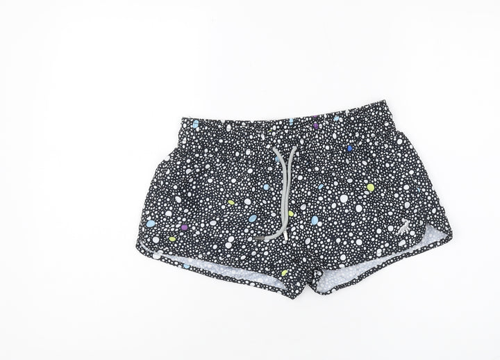 Surf-Cuz Women's Black Polka Dot Sweat Shorts XS