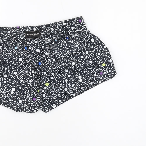 Surf-Cuz Women's Black Polka Dot Sweat Shorts XS