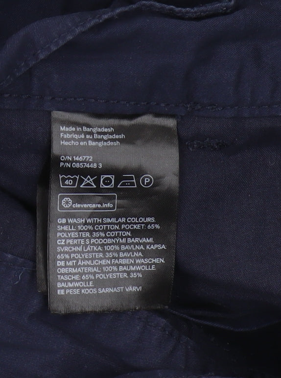 H&M Men’s Blue Chino Shorts, Slim Fit, Size 31
