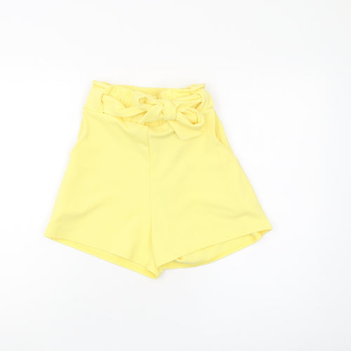 Quiz Women's Yellow Paperbag Shorts, Size 6