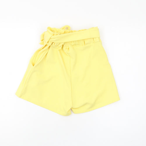 Quiz Women's Yellow Paperbag Shorts, Size 6
