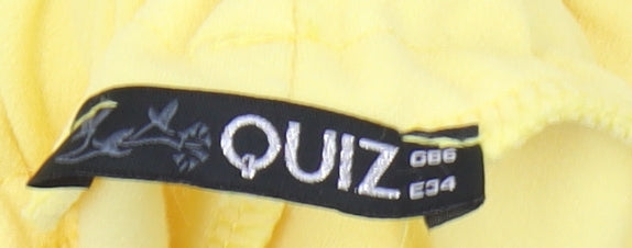 Quiz Women's Yellow Paperbag Shorts, Size 6