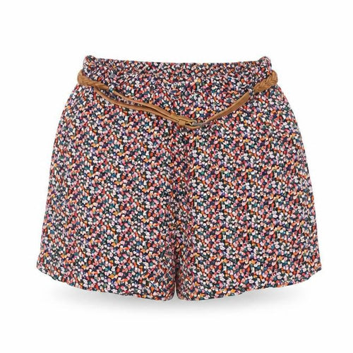 MNG Women's Multicoloured Paperbag Shorts S - Viscose, Floral