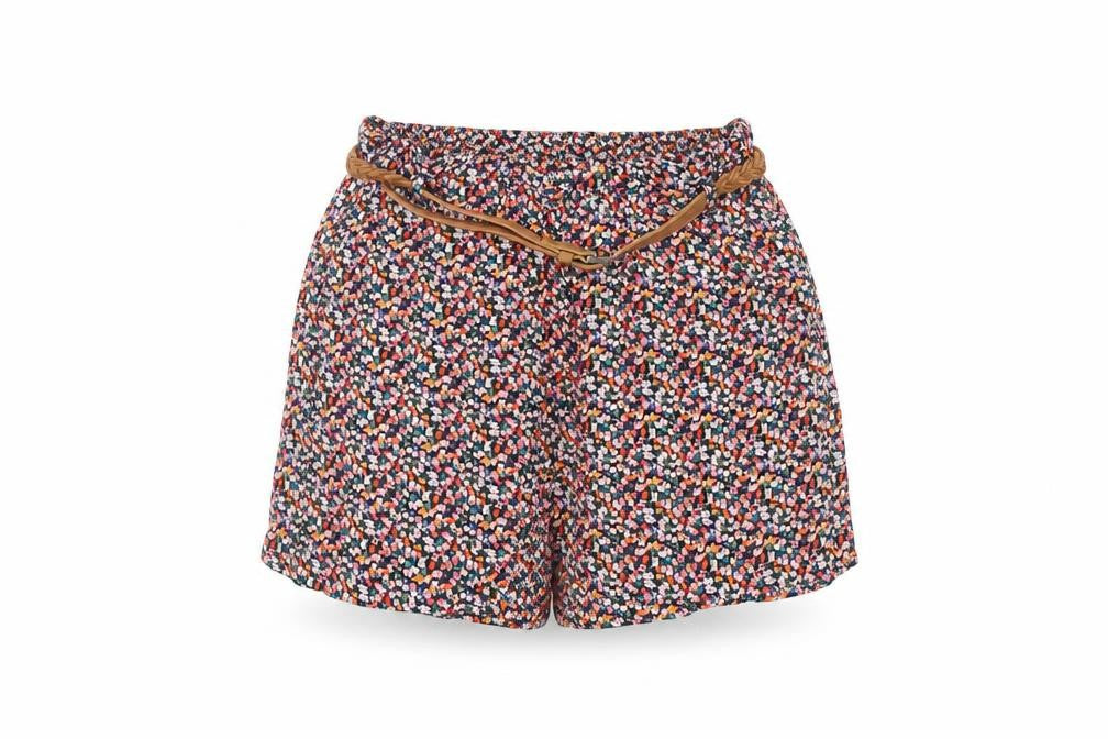 MNG Women's Multicoloured Paperbag Shorts S - Viscose, Floral