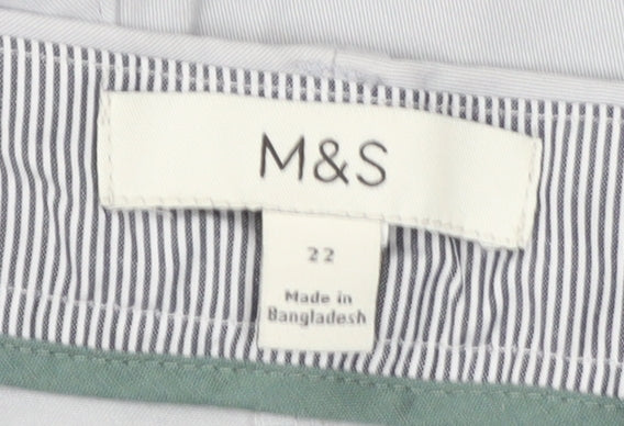 Marks and Spencer Women's Grey Chino Shorts Size 22