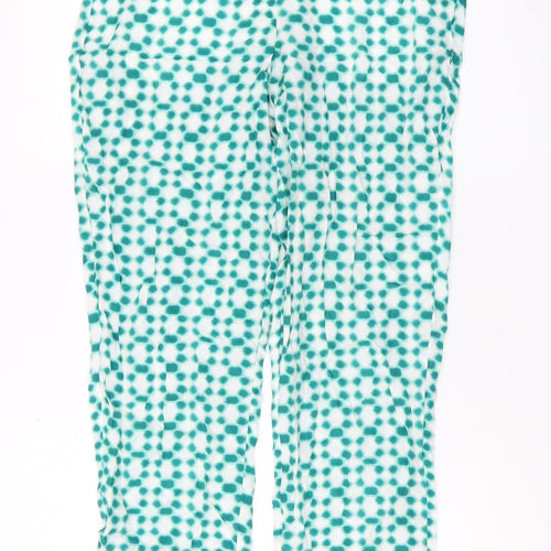 Marks and Spencer Women's Green Trousers - Size 8