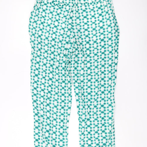 Marks and Spencer Women's Green Trousers - Size 8
