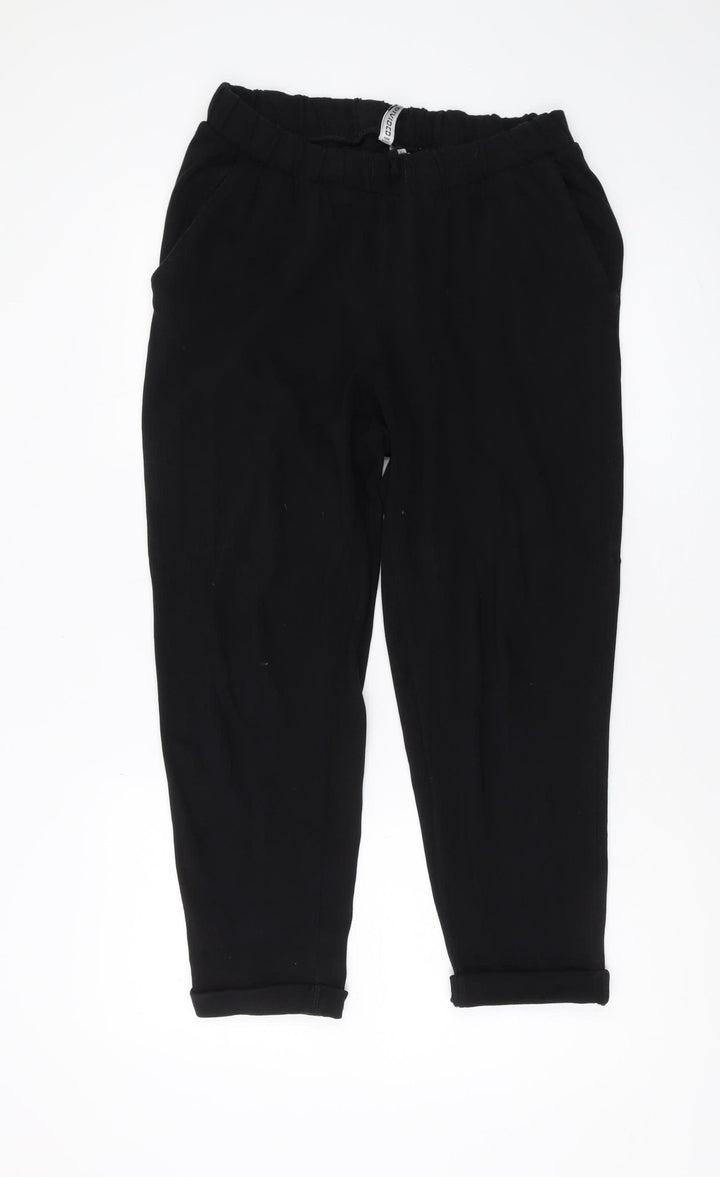 Divided Women's Black Cotton Trousers S Casual