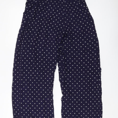 Marks and Spencer Womens Blue Polka Dot Cropped Trousers