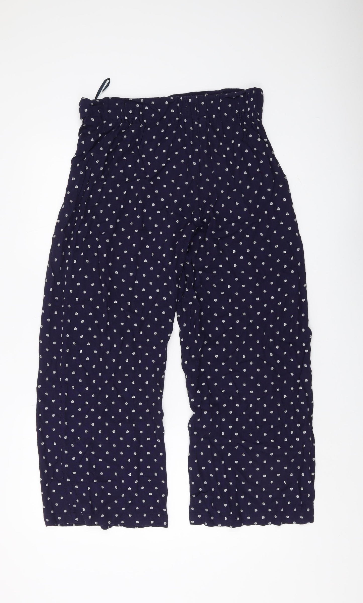 Marks and Spencer Womens Blue Polka Dot Cropped Trousers