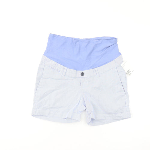 H&M Women's Blue Maternity Chino Shorts Size 10