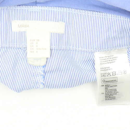H&M Women's Blue Maternity Chino Shorts Size 10
