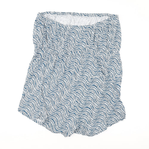 Marks and Spencer Women's Blue Geometric Playsuit Size 24