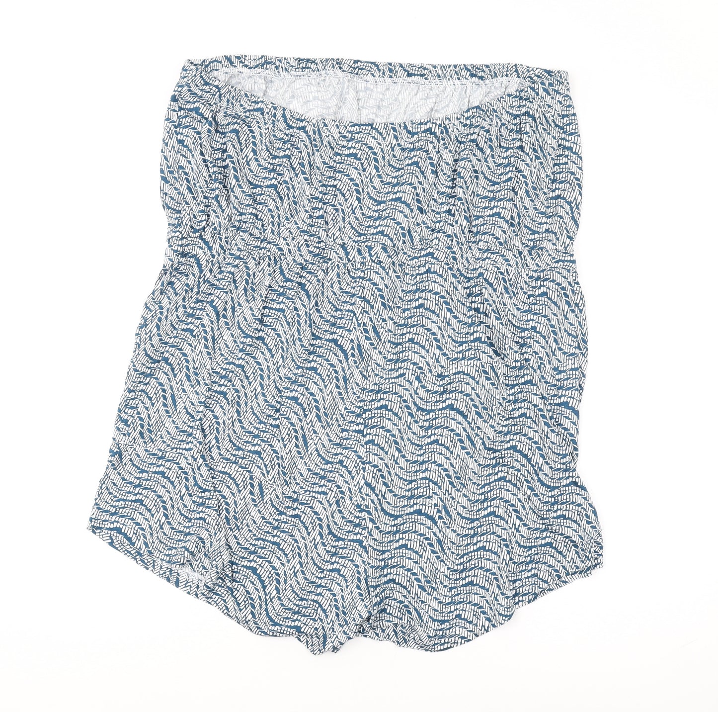 Marks and Spencer Women's Blue Geometric Playsuit Size 24