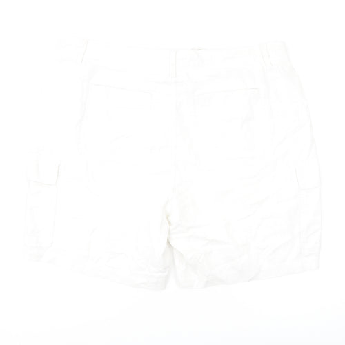 Marks and Spencer Women's White Cargo Shorts Size 22