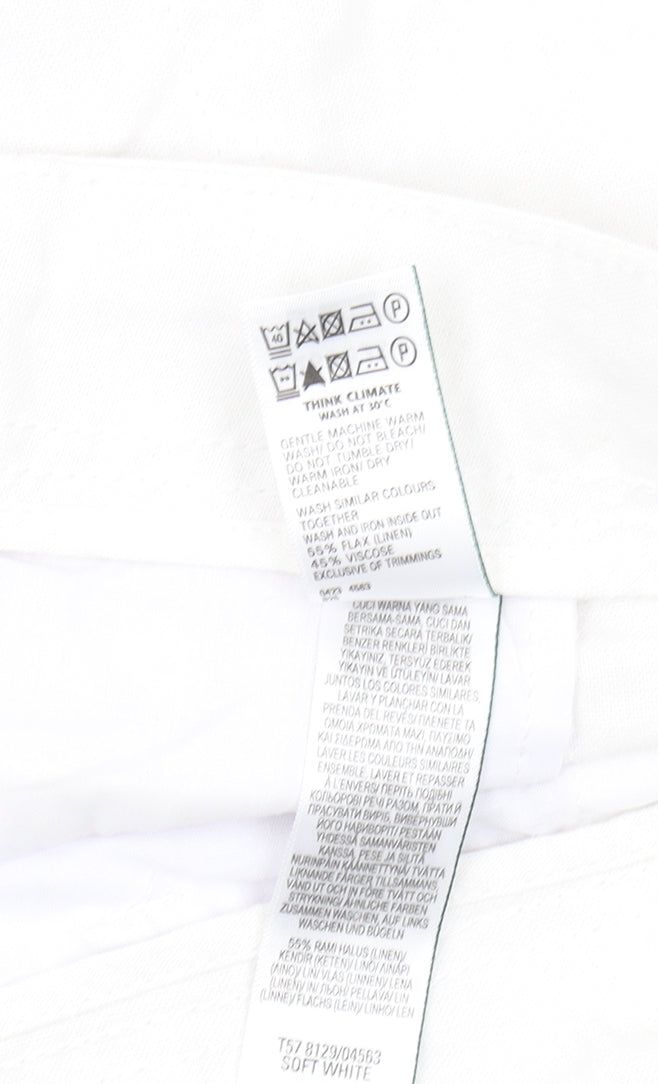 Marks and Spencer Women's White Cargo Shorts Size 22