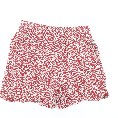Marks and Spencer Women's Red Animal Print Cotton Shorts