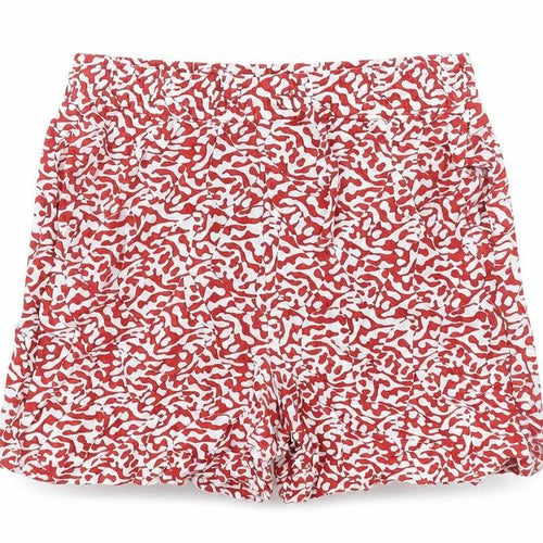 Marks and Spencer Women's Red Animal Print Cotton Shorts