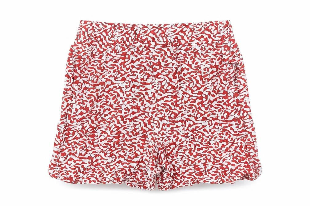 Marks and Spencer Women's Red Animal Print Cotton Shorts