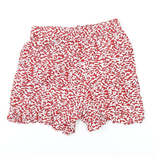 Marks and Spencer Women's Red Animal Print Cotton Shorts