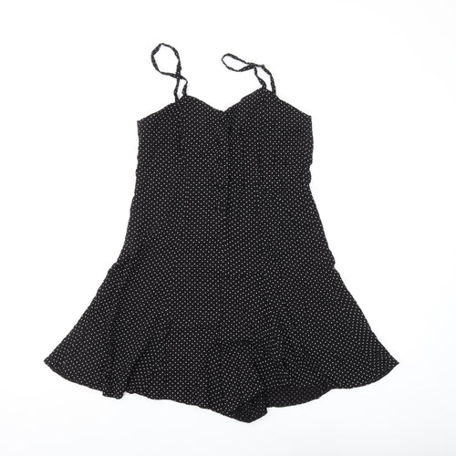 Pins and Needles Women's Black Polka Dot Playsuit S