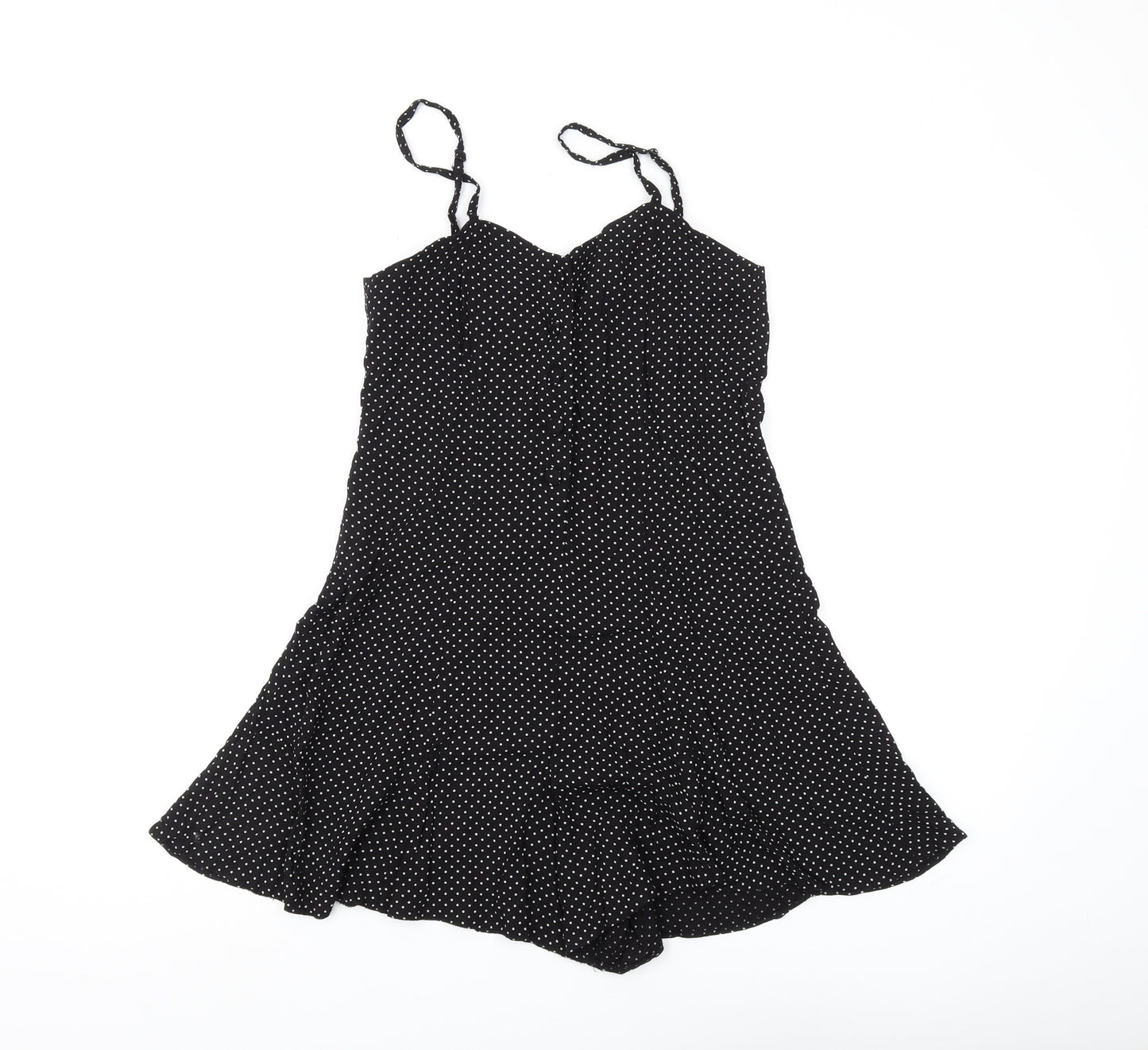 Pins and Needles Women's Black Polka Dot Playsuit S