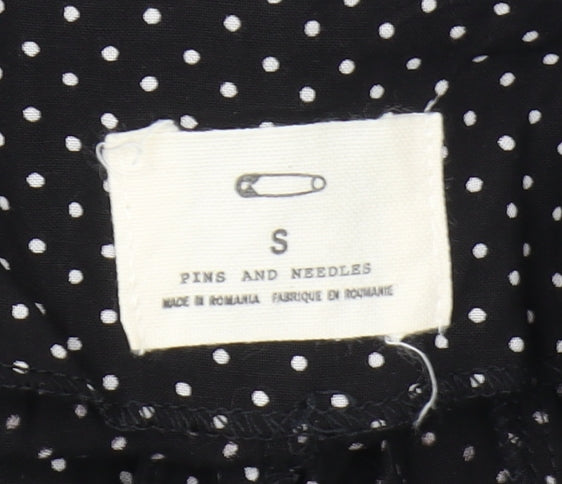 Pins and Needles Women's Black Polka Dot Playsuit S