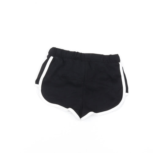 Marks and Spencer Girls Black Shorts 6-7 Years Aloha Theme