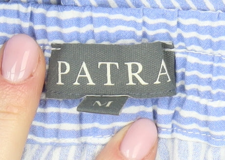 Patra Women’s Blue Striped Jogger Trousers, M